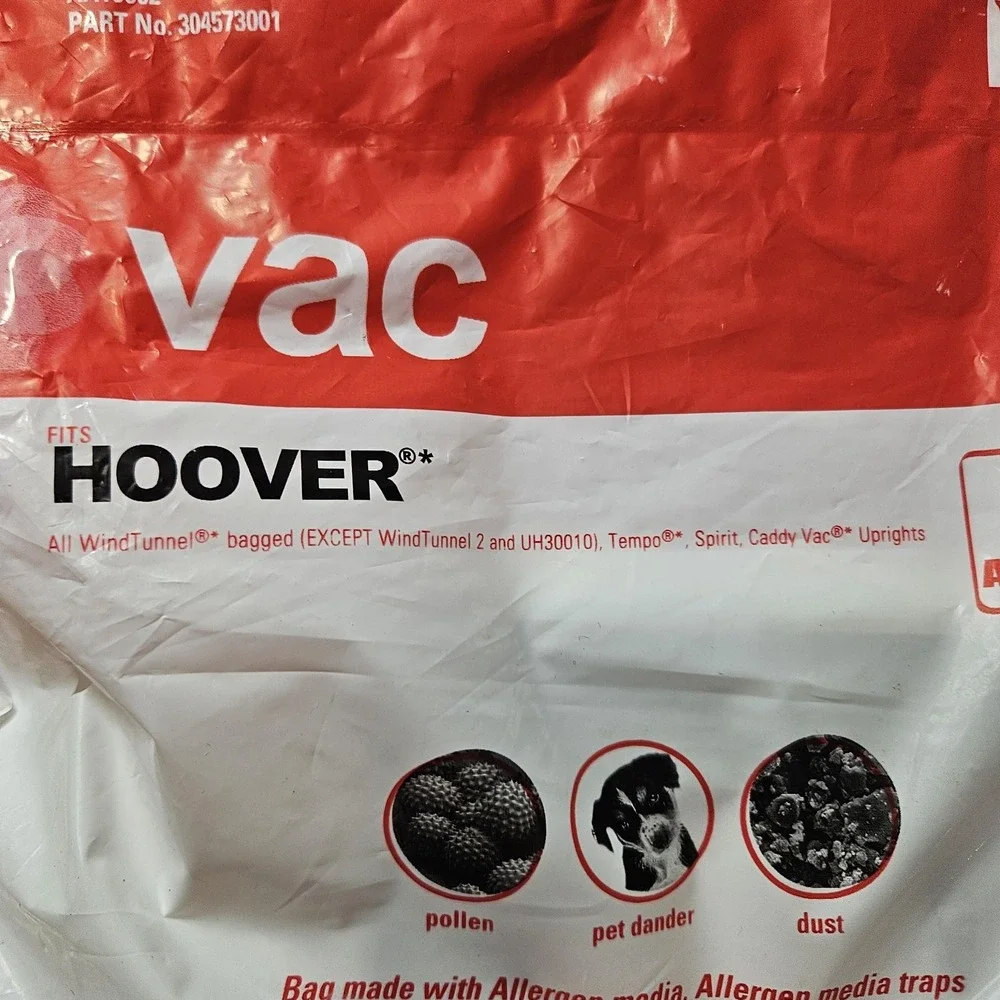 Vac Hoover Y/Z Vacuum Bags Allergen Media WindTunnel Upright Style YZ 3 Pack
